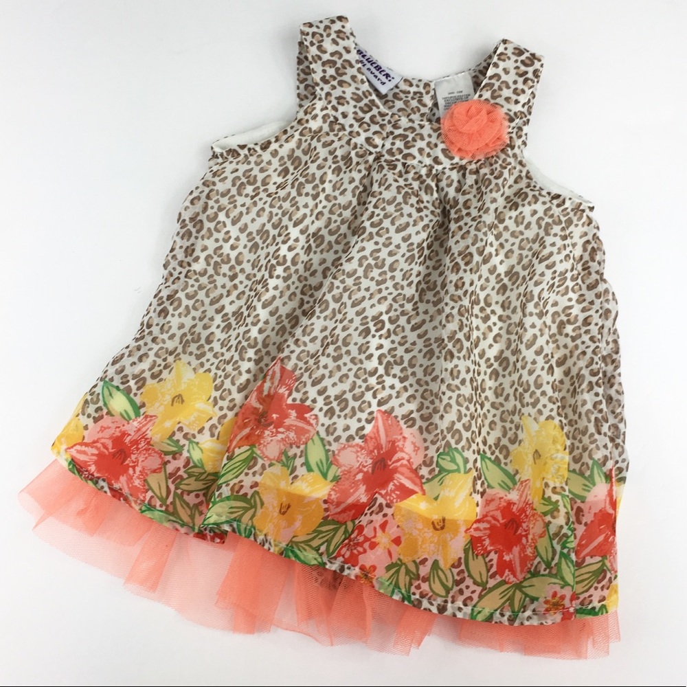 NWOT Blueberi Boulevard Animal Print Dress - 12m